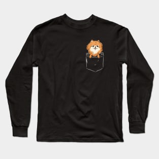 Pomeranian pocket dog Long Sleeve T-Shirt